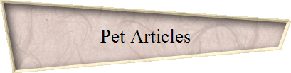 Pet Articles